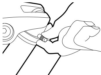 MOUSTACHE DIMANCHE - Per regolare il livello dell'aria nell'ammortizzatore: - 1