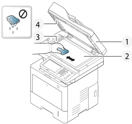 SAMSUNG SL-M4080FX - Wipe the surface of the scanner until it is clean and dry. - 1