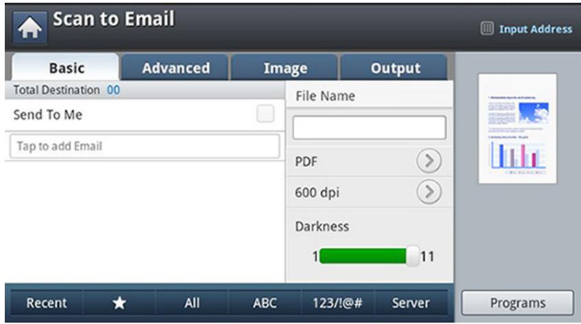 SAMSUNG SL-M4080FX - Press the Basic tab. - 1