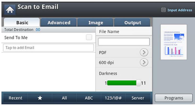 SAMSUNG SL-M4080FX - Scanning and sending an email - 3