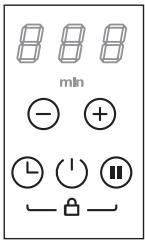FRANKE MYTHOS FMY 839 HI - Display elements and buttons for ON / OFF of the hob control panel - 1