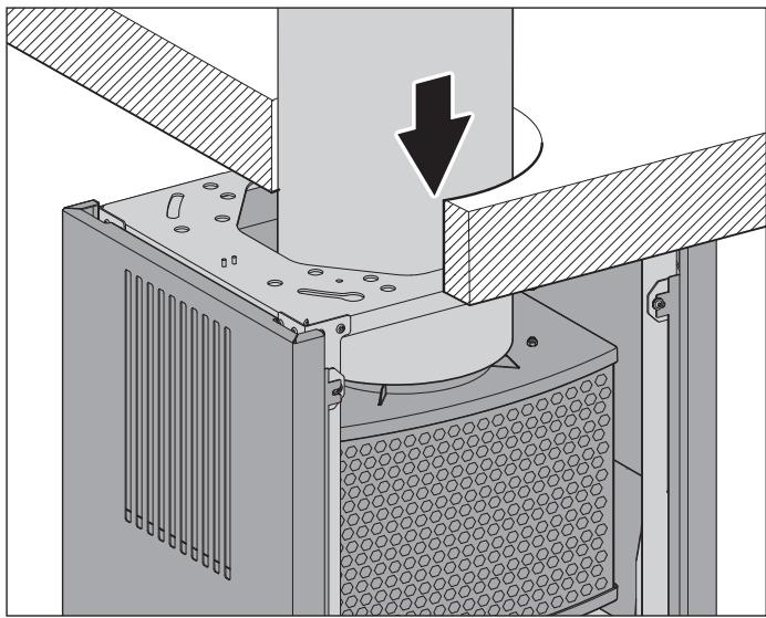 BERBEL BKH 110 GL2 - Raccordement de la conduite d'évacuation d'air vicié (en mode évacuation d'air vicié et en mode hybride) - 3
