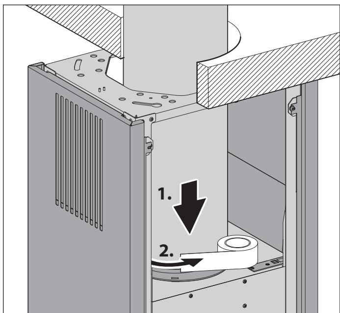 BERBEL BKH 110 GL2 - Raccordement de la conduite d'évacuation d'air vicié (en mode évacuation d'air vicié et en mode hybride) - 2