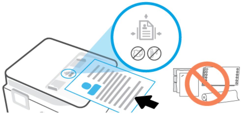 HP OFFICEJET PRO 8015E - Charger un original dans le bac d'alimentation - 2