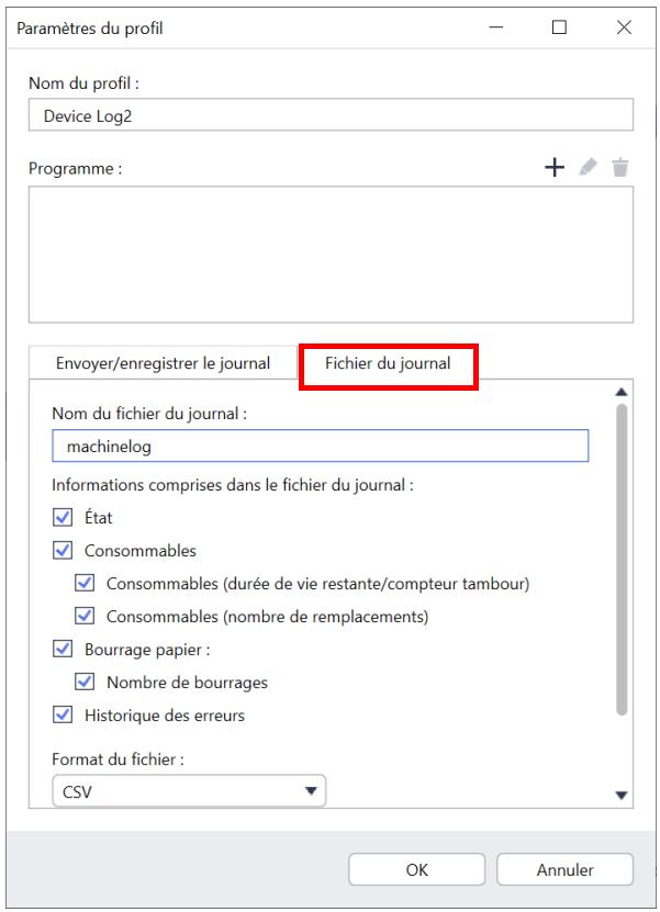 BROTHER HL-J6010DW - Créer un profil de journal du périphérique - 4