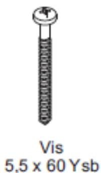 SILVERLINE H20940 015 - Vis de la barre d'accroche de la cheminée : - 1