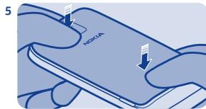 NOKIA ASHA 309 - Insert a SIM card and battery - 4