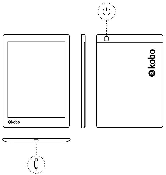 KOBO AURA EDITION 2 - Anatomie de votre liseuse kobo - 1