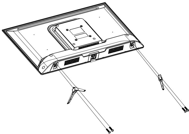 ESSENTIELB 43UHD-A6000  -  32HD-A6000 - assemblage des pieds - 1