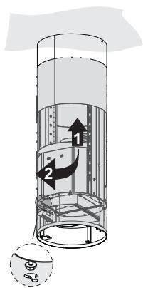 FRANKE TUNNEL FTU 3807 W XS 89H - Installing of the chimney and fixing of the hood - 2