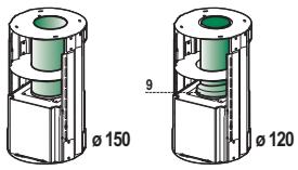 FRANKE TUNNEL FTU 3807 W XS 89H - Ducted version air exhaust system Connection - 1