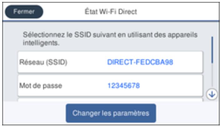 EPSON WF-7840 - Activation du mode wifi direct - 2