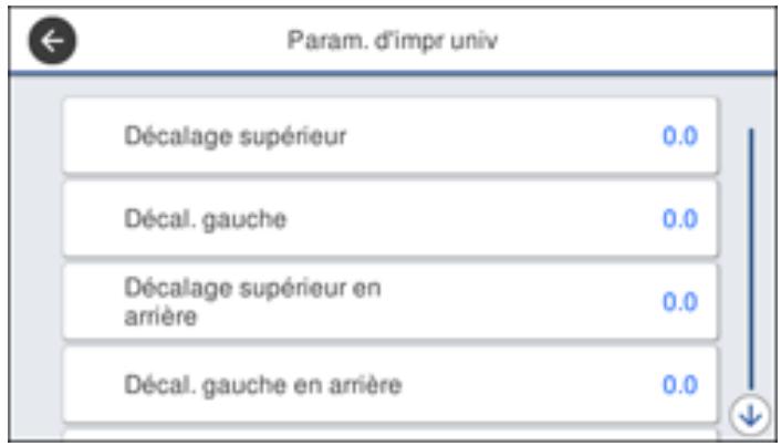 EPSON WF-7840 - Sélection des paramètres d'impression universels - 1