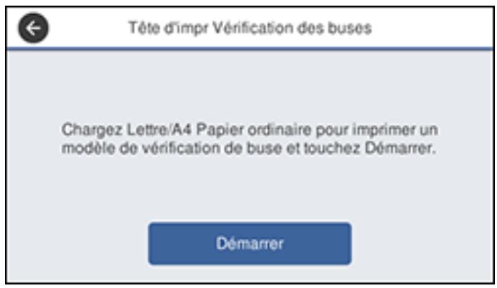 EPSON WF-7840 - Vérification des buses avec le panneau de commande - 2