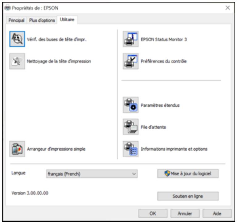 EPSON WF-7840 - Sélection des paramètres étendus - windows - 1