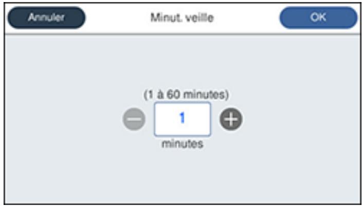 EPSON WF-7840 - Modification des paramètres de minuterie veille - 2