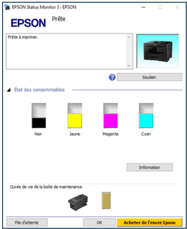EPSON WF-7840 - Cette fenêtre s'affiche : - 1