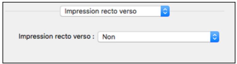 EPSON WF-7840 - Sélection des paramètres d'impression recto verso - mac - 1