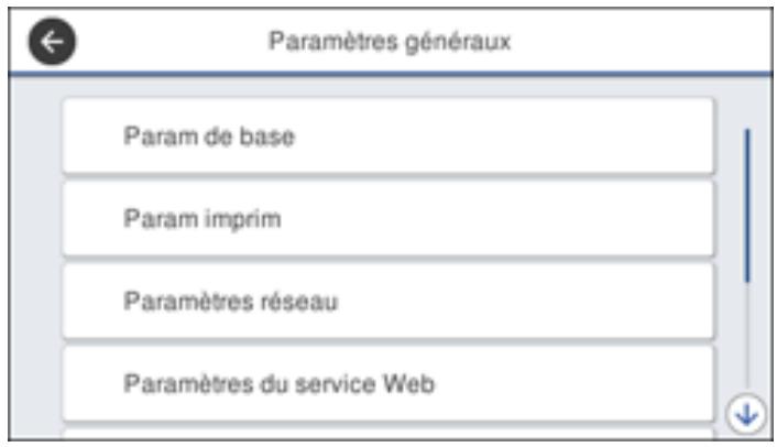 EPSON WF-7840 - Configuration des paramètres du serveur de courriel - 1