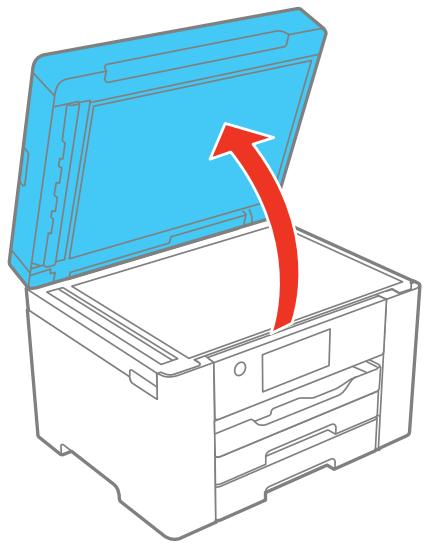 EPSON WF-7840 - Positionnement des originaux sur la vitre d'exposition du scanner - 1