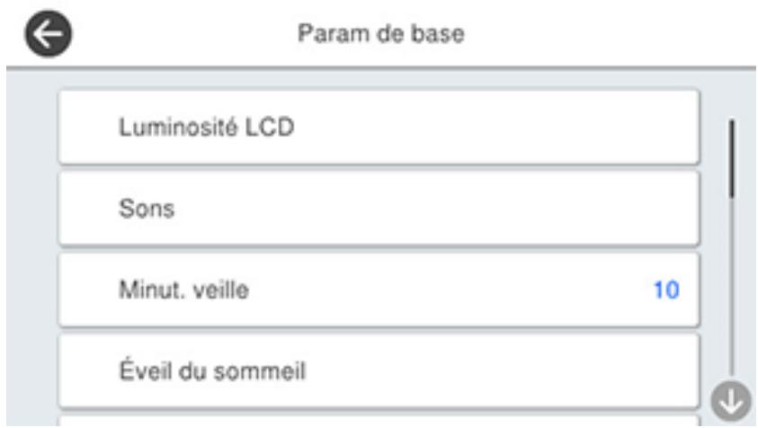 EPSON WF-7840 - Désactivation du retour automatique à l'écran d'accueil - 1