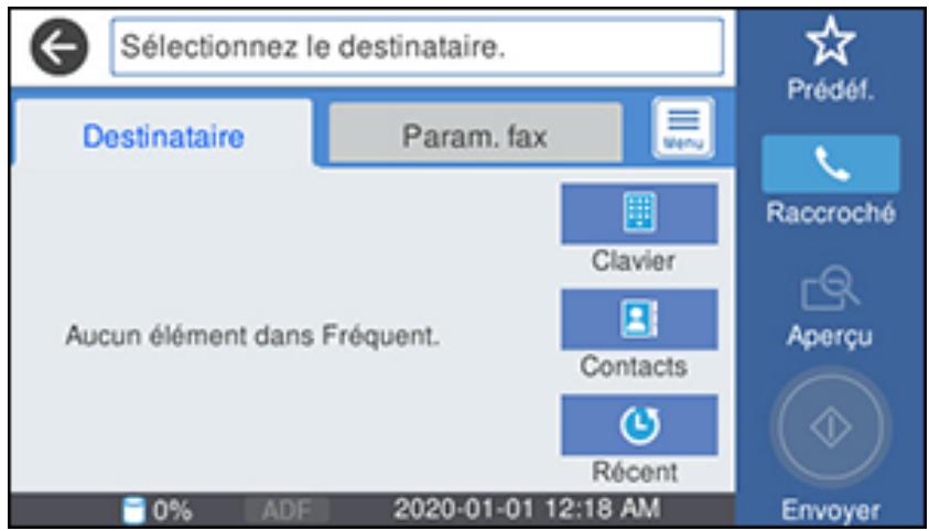 EPSON WF-7840 - Création d'un contact - 1