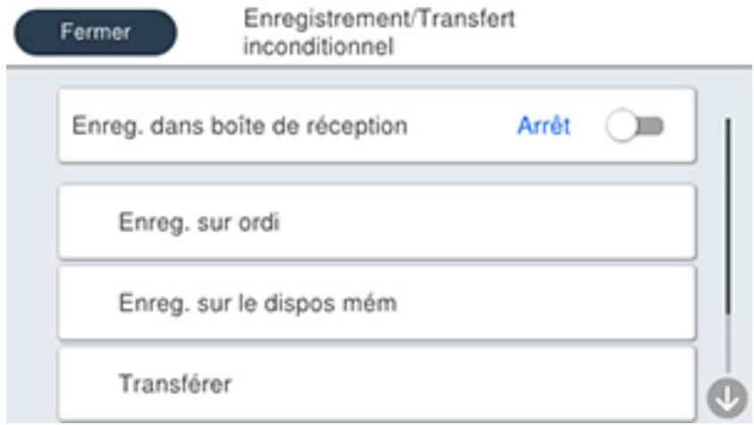 EPSON WF-7840 - Visionnement d'une télécopie sur l'écran ACL (à l'aide de la boîte de réception) - 2