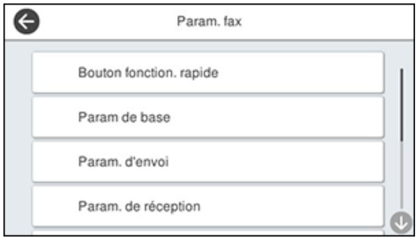 EPSON WF-7840 - Sélection des paramètres de télécopie avancés - 1