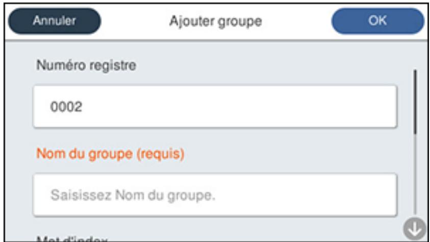 EPSON WF-7840 - Création d'un groupe de contacts - 2