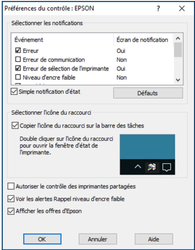EPSON WF-7840 - Cette fenêtre s'affiche : - 1