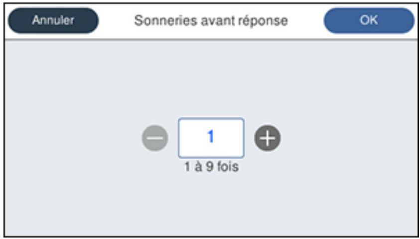 EPSON WF-7840 - Réglage du nombre de sonneries avant réponse - 1