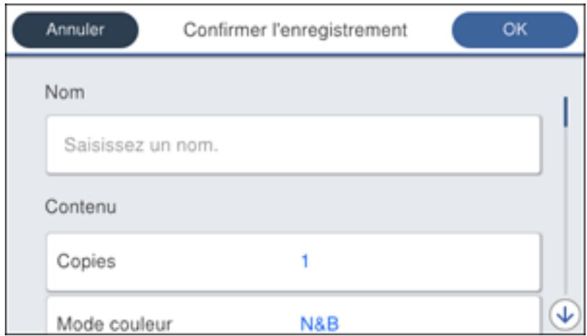 EPSON WF-7840 - Utilisation des paramètres prédéfinis - 3