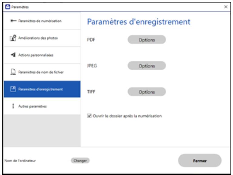 EPSON WF-7840 - Modification des paramètres de numérisation - 6