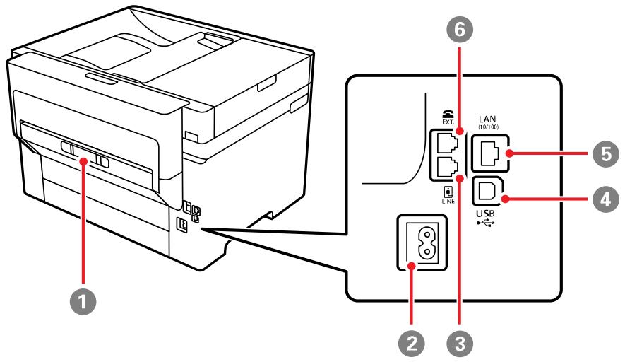 EPSON WF-7840 - Pièces du produit - arrière - 1