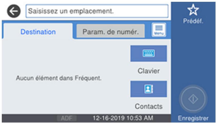 EPSON WF-7840 - Sélectionnez dossier réseau/ftp. - 1