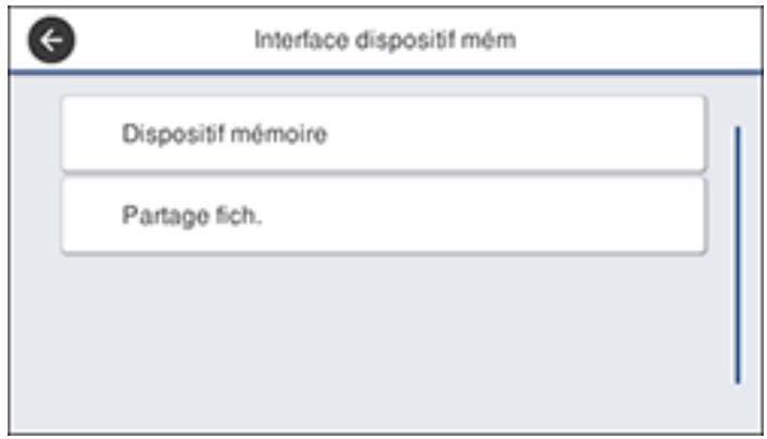 EPSON WF-7840 - Sélectionnez interface dispositif mem. - 1