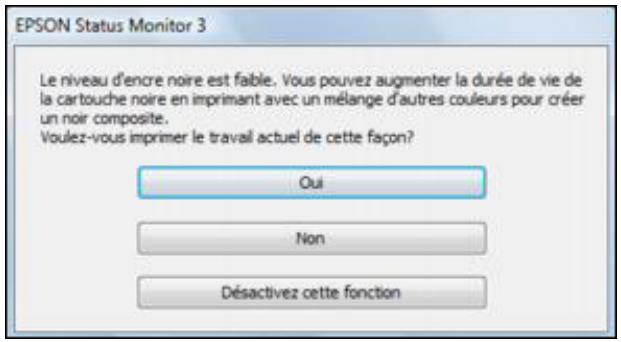 EPSON WF-7840 - Préservation de l'encre noire sous windows - 1
