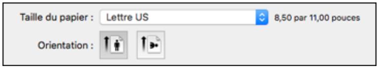 EPSON WF-7840 - Sélection des paramètres du format d'impression - mac - 1