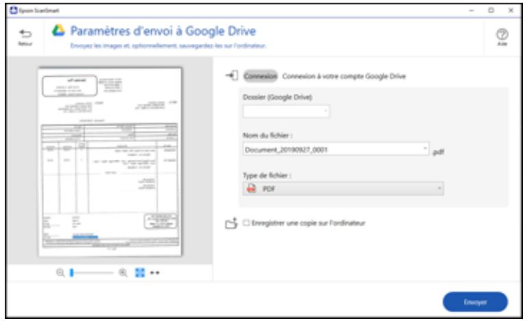 EPSON WF-7840 - Envoi d'une numérisation vers un service en nuage - 1