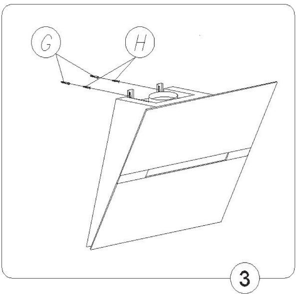 AMICA KH17158E - Montage der Abzugshaube - 1