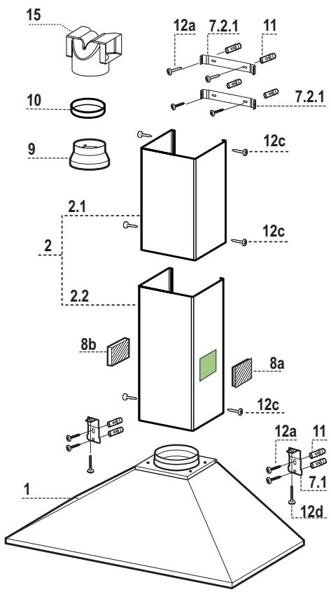 RANGEMASTER CHIMNEY HOOD - Platzbedarf - 4