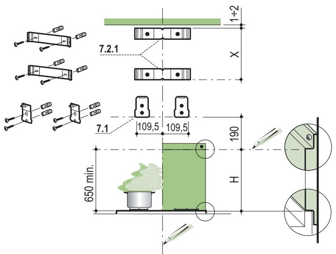 RANGEMASTER CHIMNEY HOOD - Wall drilling and bracket fixing - 1