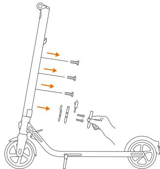 NINEBOT BY SEGWAY E22E 20KM/H - Installing a Second Battery Pack (optional) - 1