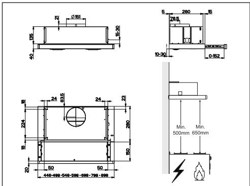 BEKO CTB6250B - Encombrement - 1