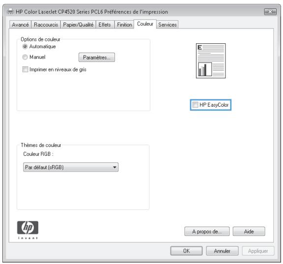 HP M750XH - Utilisation de l'option HP easycolor - 3