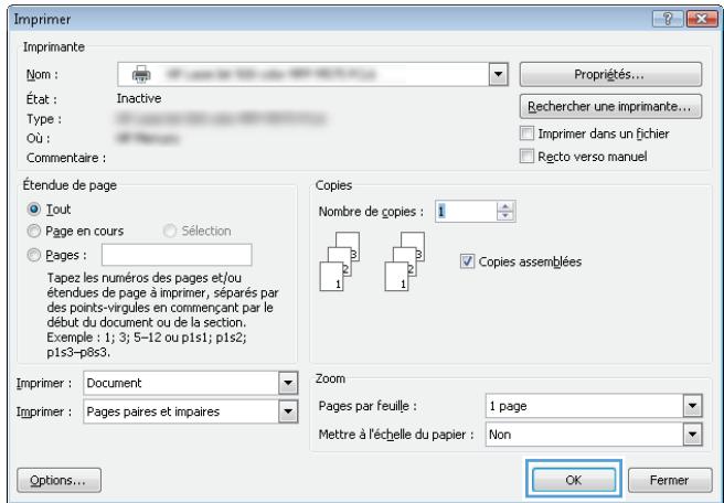 HP M750XH - Créer des raccourcis d'impression (windows) - 7