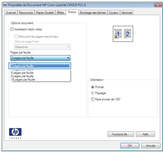 HP M750XH - Imprimer plusieurs pages par feuille (windows) - 3