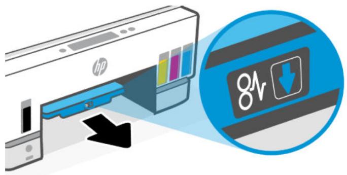 HP SMART TANK PLUS 7605 - Élimination d'un bourrage papier du bac - 3