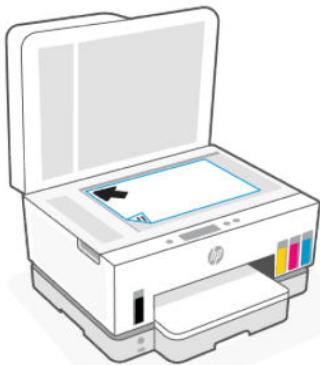 HP SMART TANK PLUS 7605 - Positionner un original sur la vitre du scanner - 2