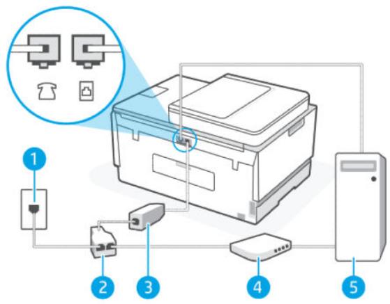 HP SMART TANK PLUS 7605 - Configurer l'imprimante avec un modem d'ordinateur DSL/ADSL - 1